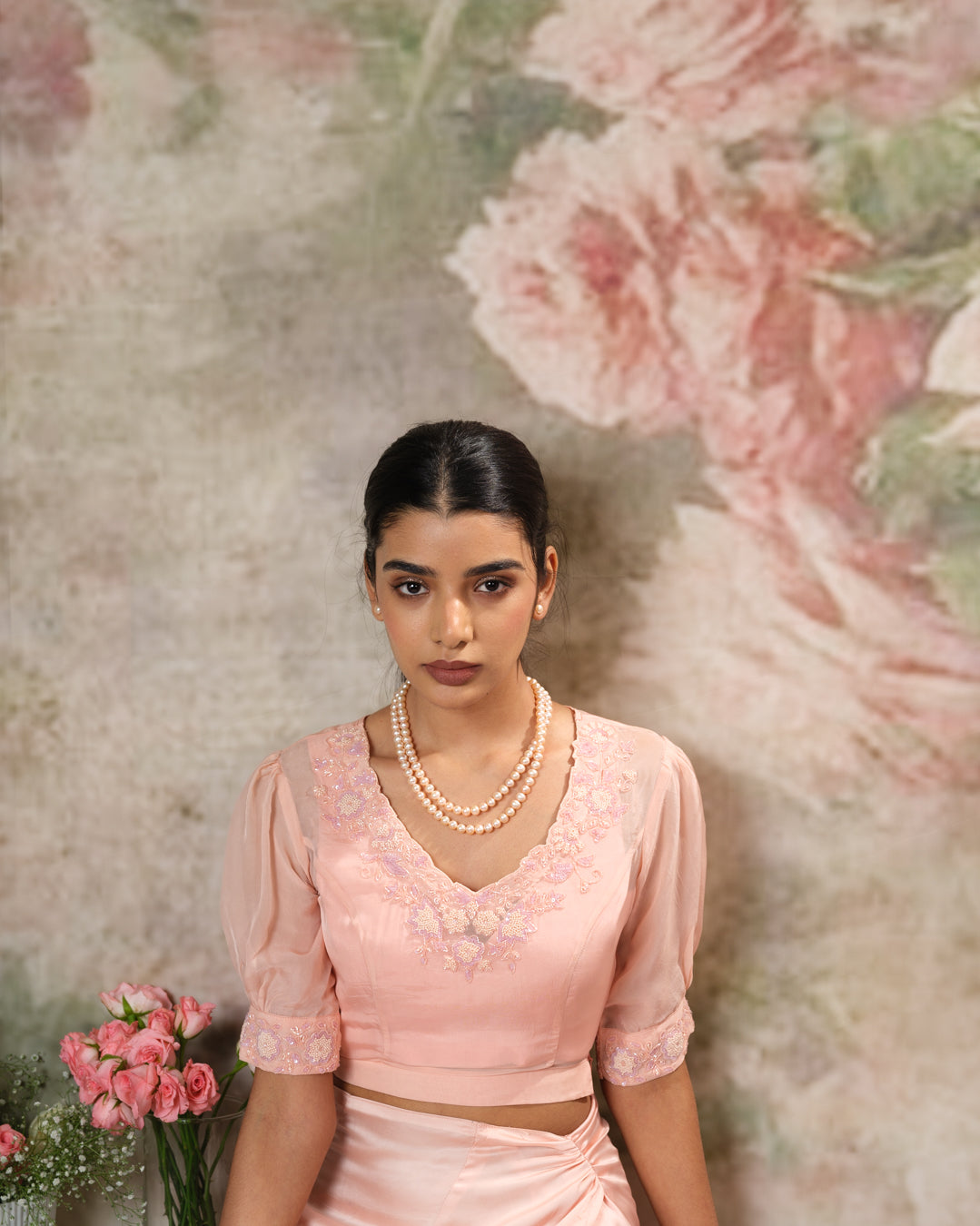 Tea Rose Embroidered Co-Ord Set