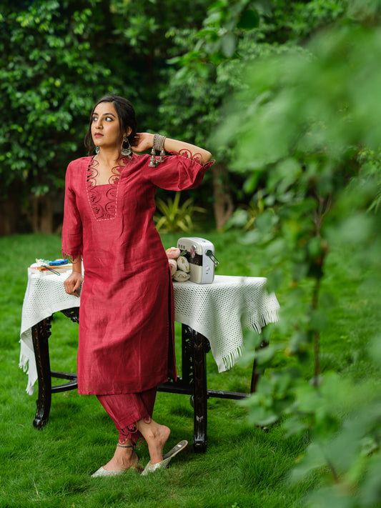 Lila kurti set