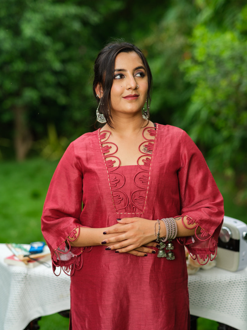 Lila kurti set