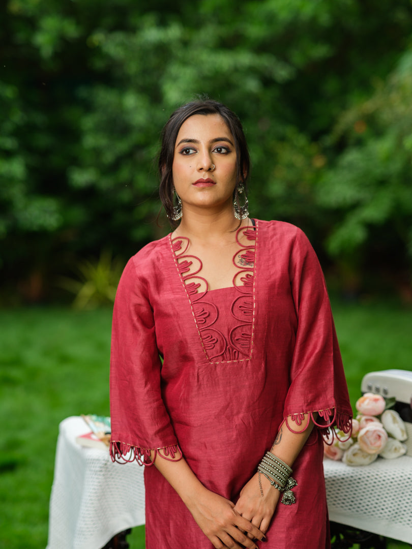 Lila kurti set
