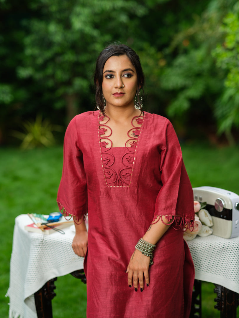 Lila kurti set