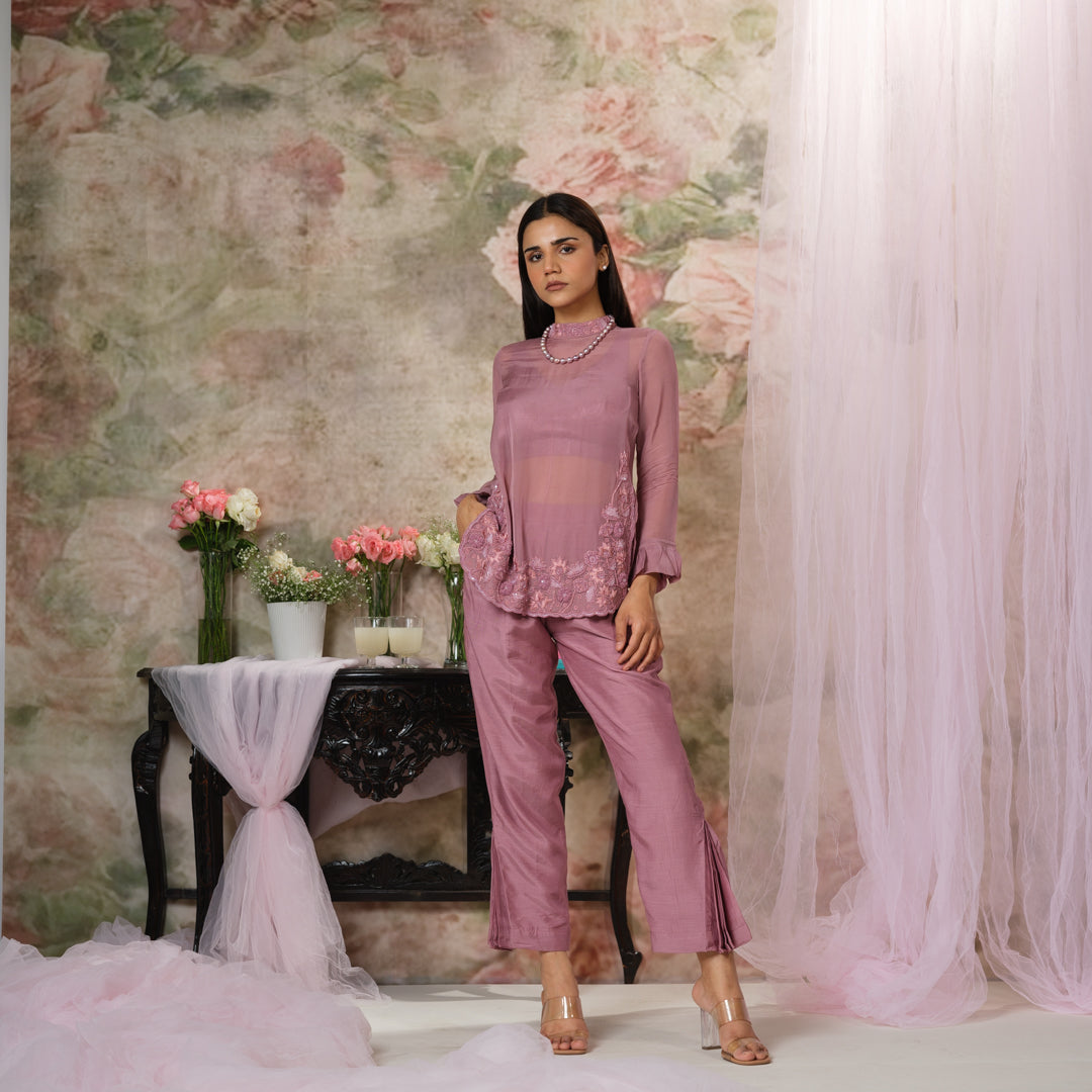 Musk Rose Embroidered Co-Ord Set