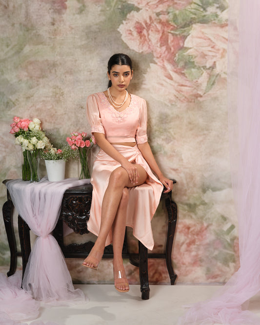Tea Rose Satin Skirt