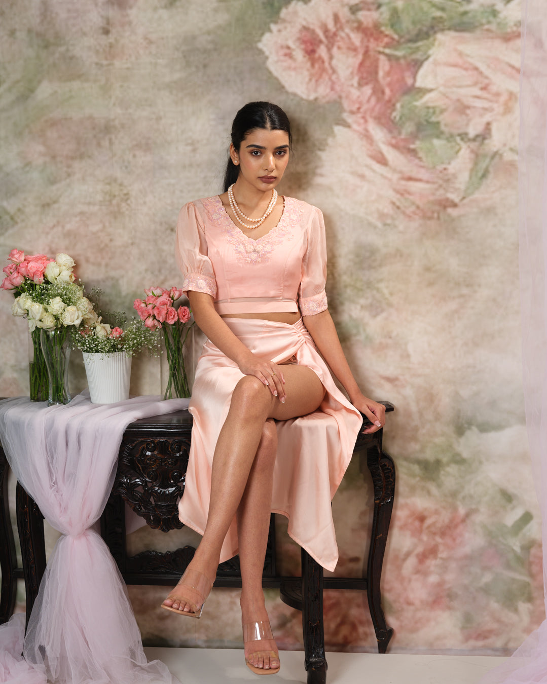 Tea Rose Embroidered Top