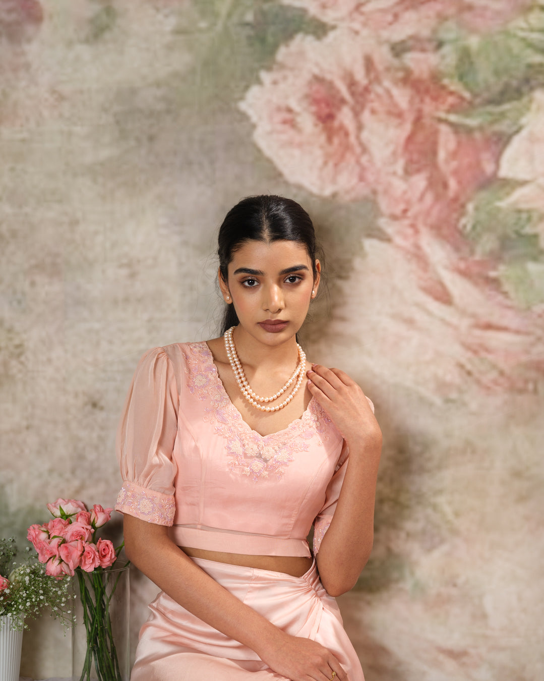 Tea Rose Embroidered Top
