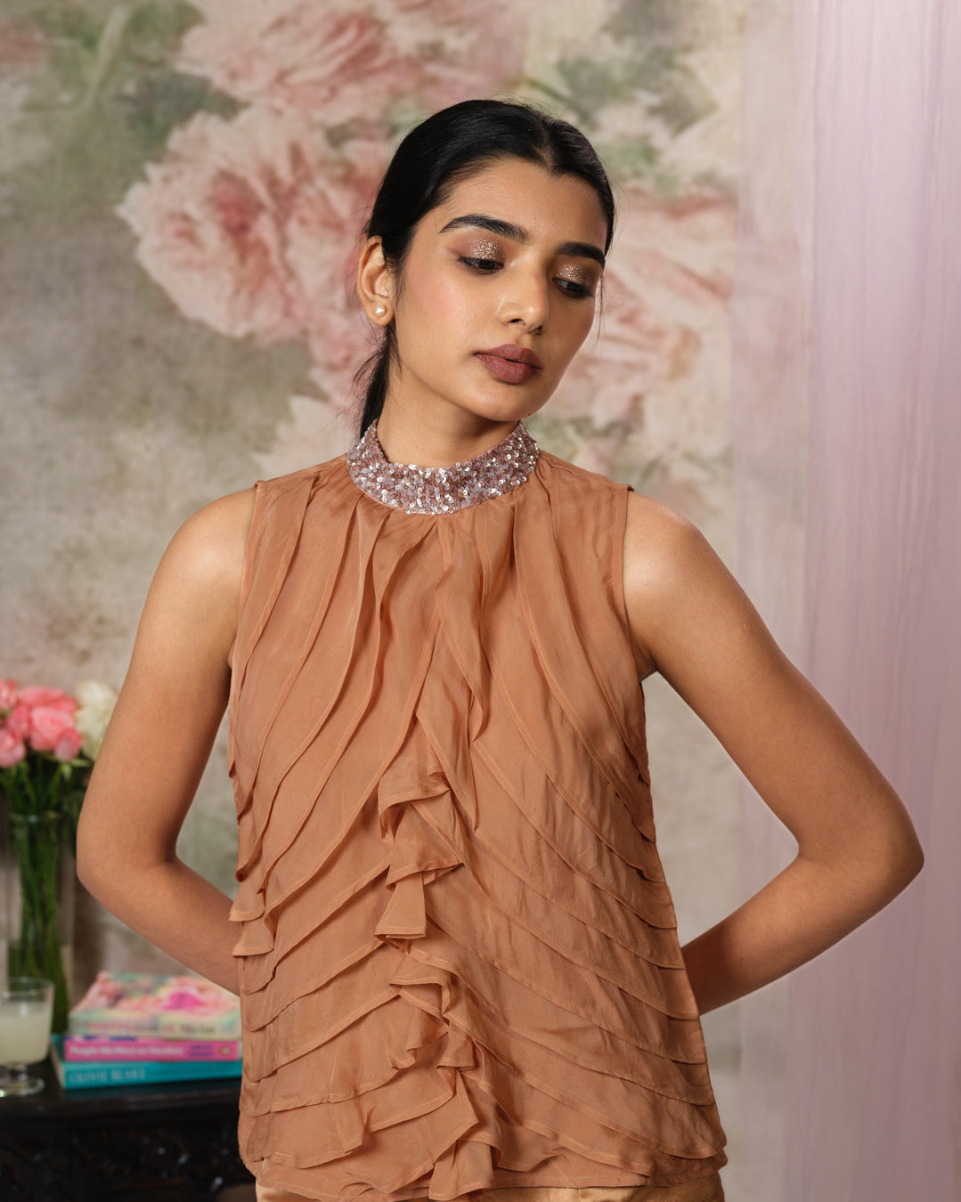 Orchid Embroidered Top