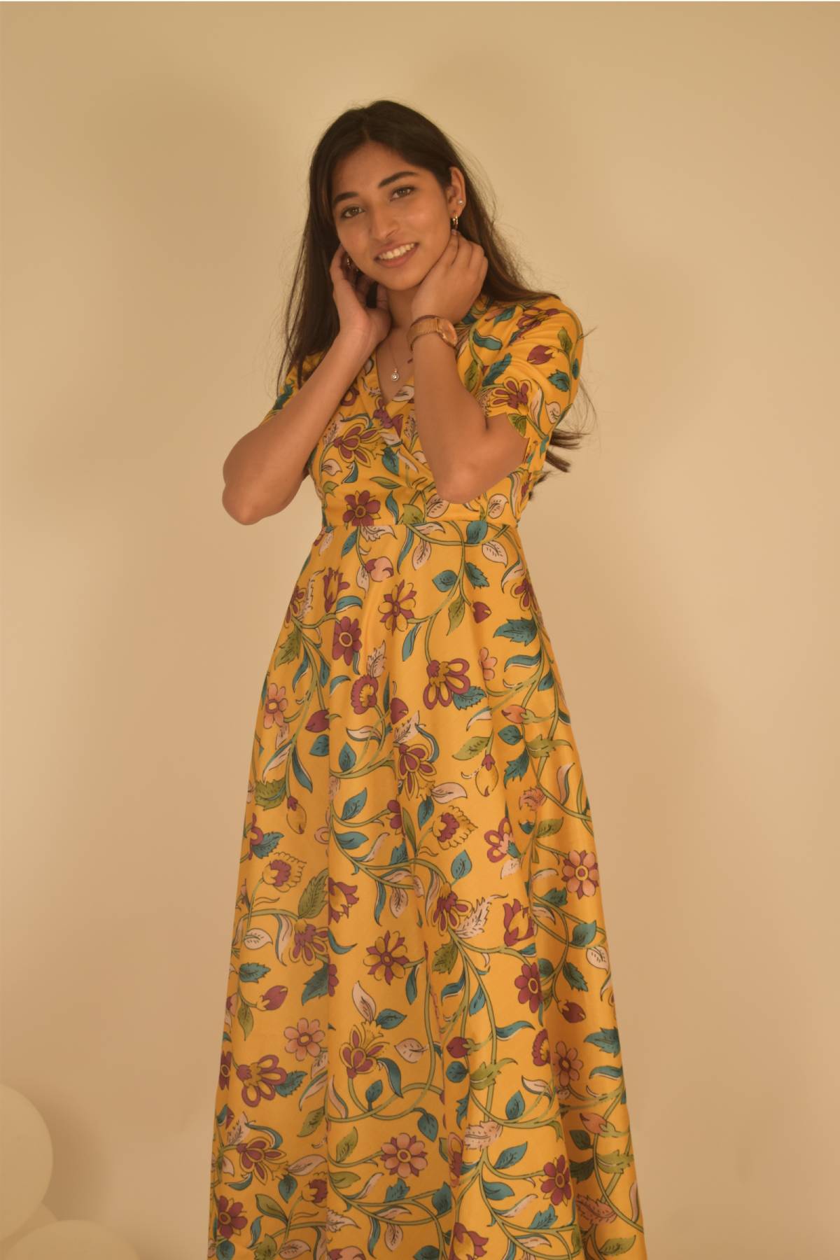 Yellow Floral Gown