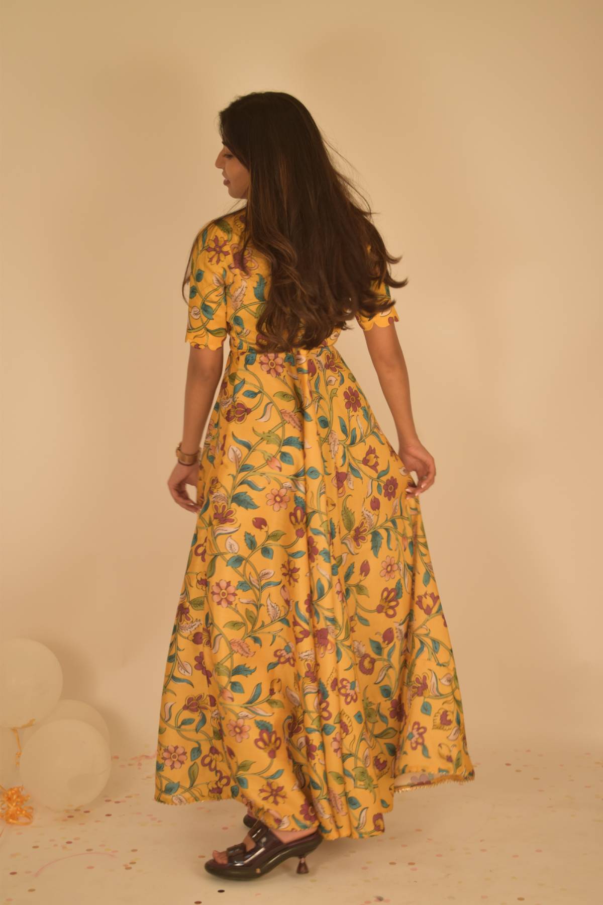 Yellow Floral Gown