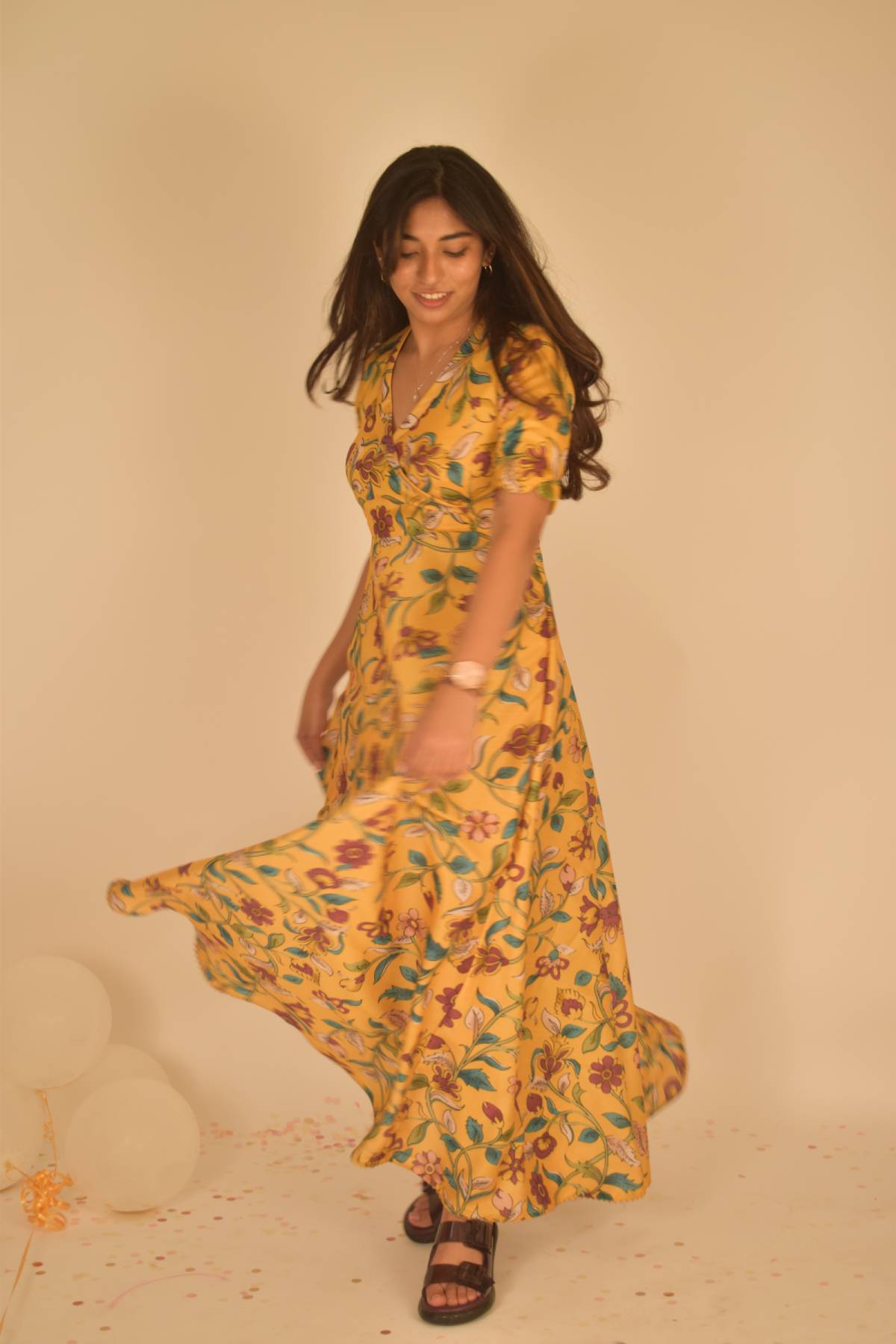 Yellow Floral Gown