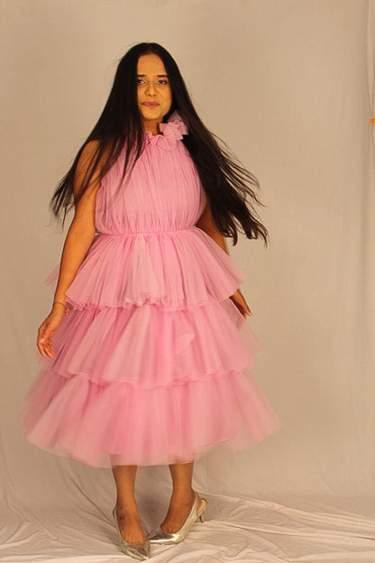 Selena Lavender Tulle Short Dress