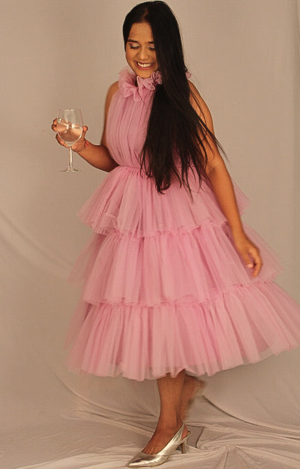 Selena Lavender Tulle Short Dress