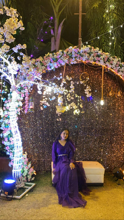 Ruffle Draped Saree