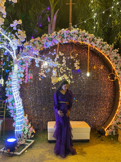 Ruffle Draped Saree